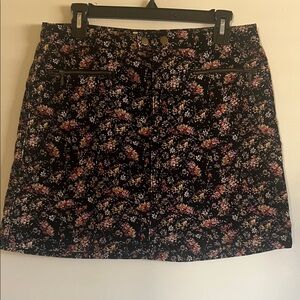 Mossimo Supply Co. Black Floral Mini Skirt